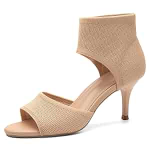 Amazon.com | NEWBELLA Mousse Fit Women Retro Peep Toe