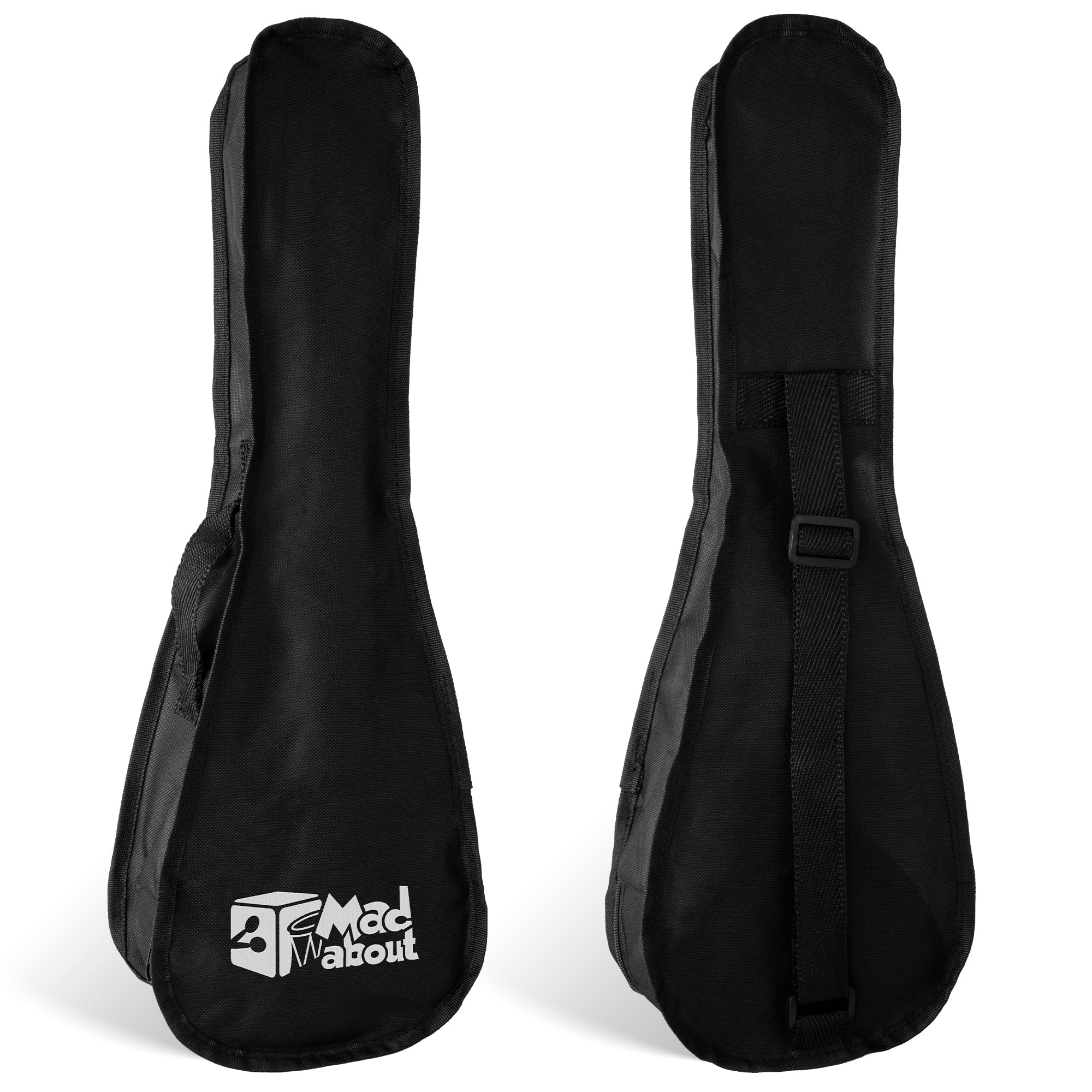 Mad About SU8 - Ukelele soprano - Amarillo suave con bolsa de concierto, púa y cuerdas de repuesto - Ideal para escuelas y principiantes, incluye cuerdas negras de carbono para mejorar la afinación