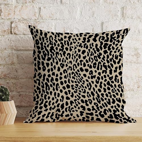 Vista 80 de Funda de cojín decorativa con estampado de guepardo verde peridoto para sofá, funda de almohada verde crema con estampado de leopardo a cuadros