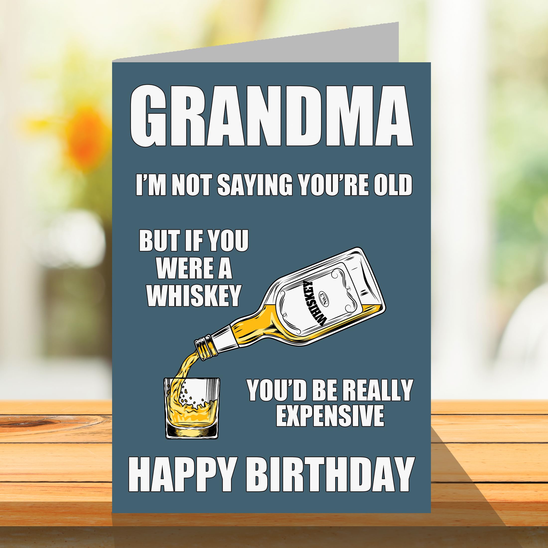 Divertente biglietto di compleanno nonno – Positive Best Grandpa Ever – Biglietto di auguri di compleanno nonno da nipote nonno regalo di compleanno 145mm biglietti di auguri