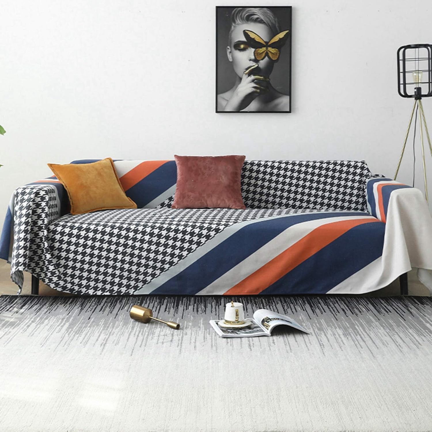 おしゃれ ソファカバー 多機能 ブランケット マルチカバー 北欧 ベッドカバー 3人掛け 毛布 カラー バスマット テーブルクロス