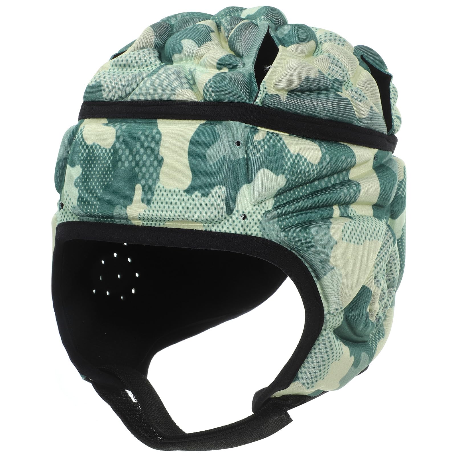 UKCOCO Rugby Headguard: Soft Scrum Cap Junior Kids Boys Protective Headgear Padded Football Headguard - Breathable Rugby Helmet Adjustable for Junior Kids Boys, Anti-Collision, Camouflage
