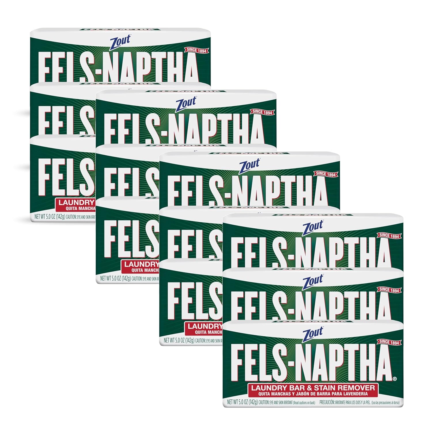 Fels Naptha Laundry Soap Pack of 12
