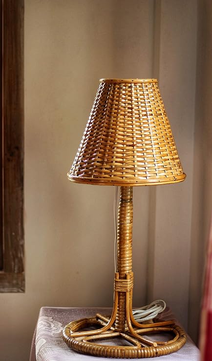 Handmade Natural Bamboo Cane Table Lamp 