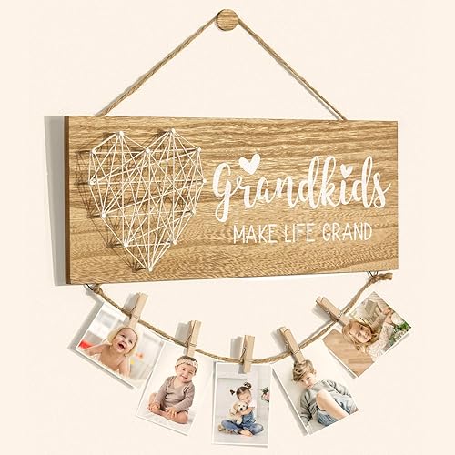 Miniatura 3 de Regalos para abuela, regalos de Navidad para abuela, marco de fotos, regalo de cumpleaños para abuela de nieta, nieto  Los nietos hacen la vida