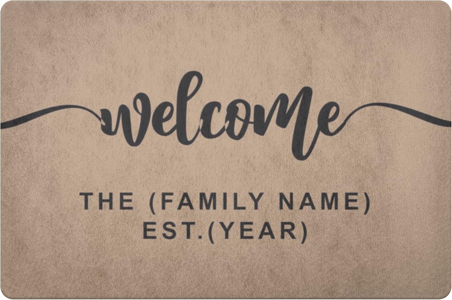 Personalized Family Home Welcome Doormat with Name Customized Entrance Outdoor Door Mat with Color Housewarming Essentials Personalized Doormat for Home Entryway with Family Names