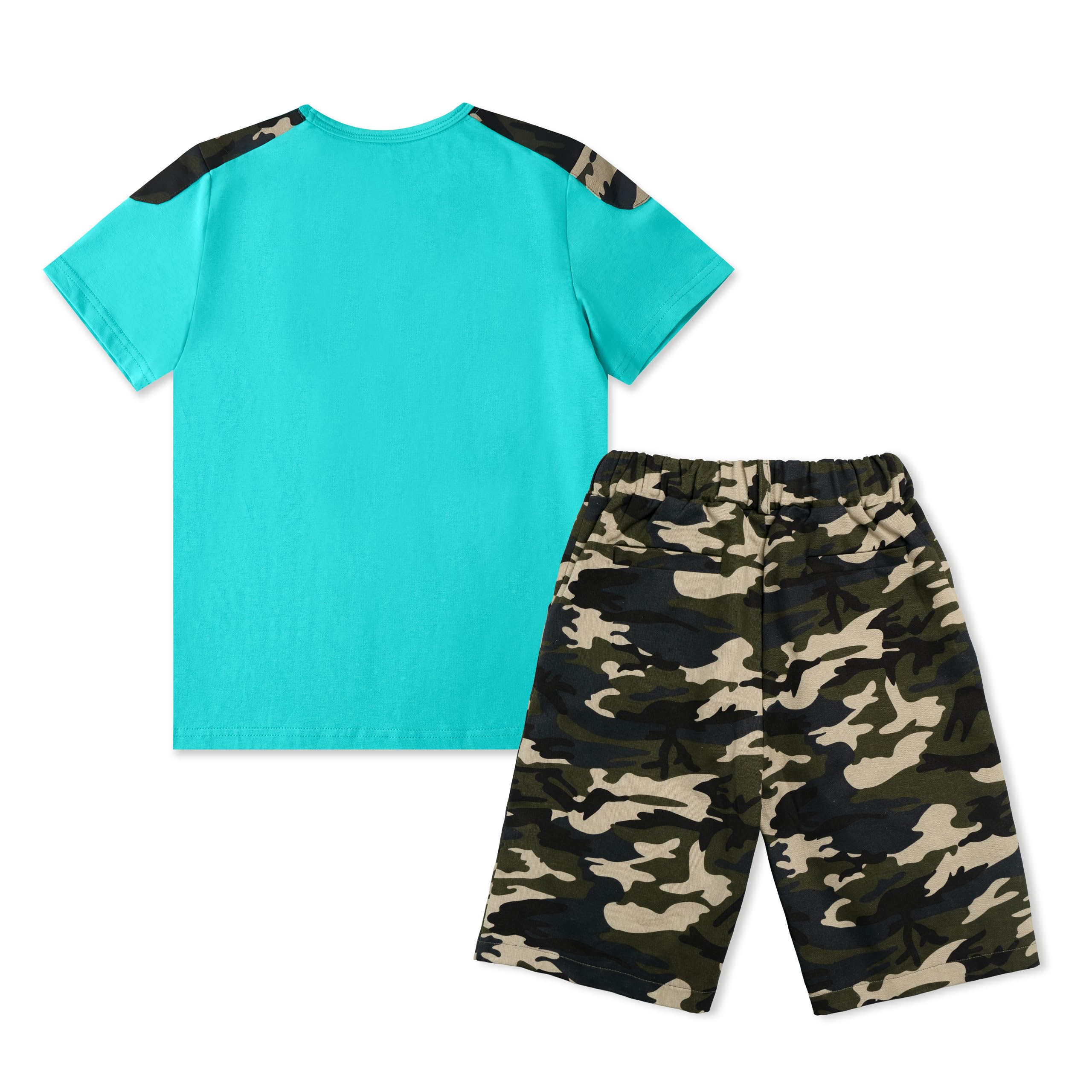 Ensemble de survêtement Camouflage pour Enfants 2 pièces T-Shirt à Manches Longues + Pantalon Camo