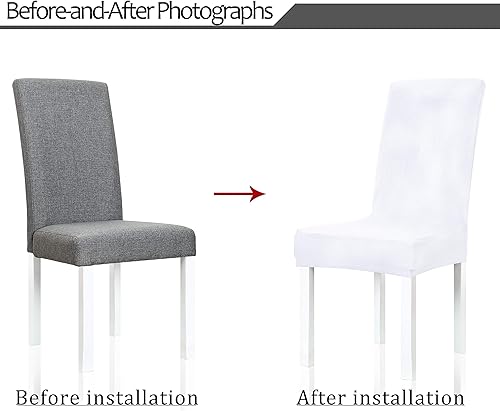 Miniatura 6 de Obstal - Fundas de silla de comedor, protector universal para sillas para bodas, banquetes y fiestas