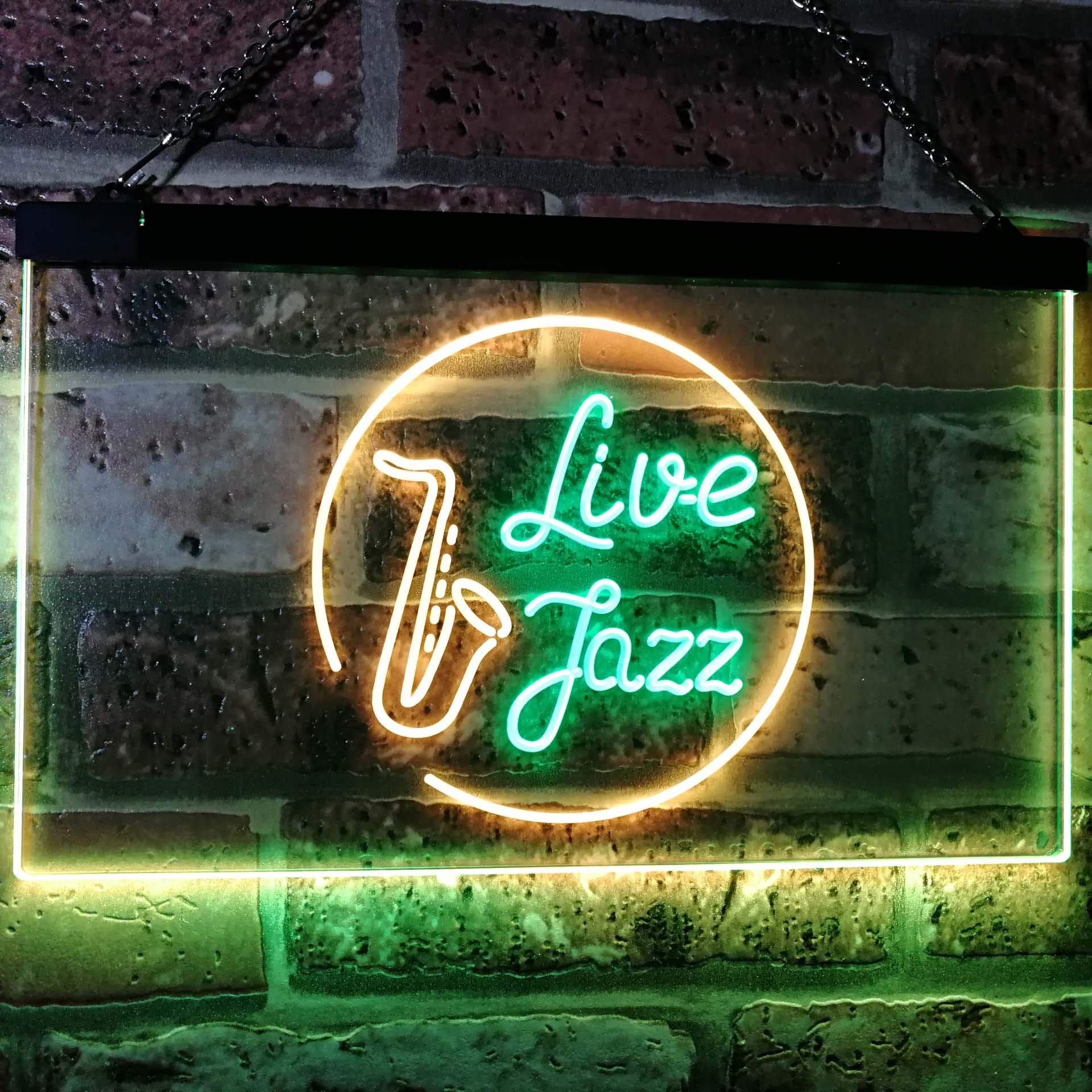 Amazon | Live Jazz Music Room Dual Color LED看板 ネオンプレート
