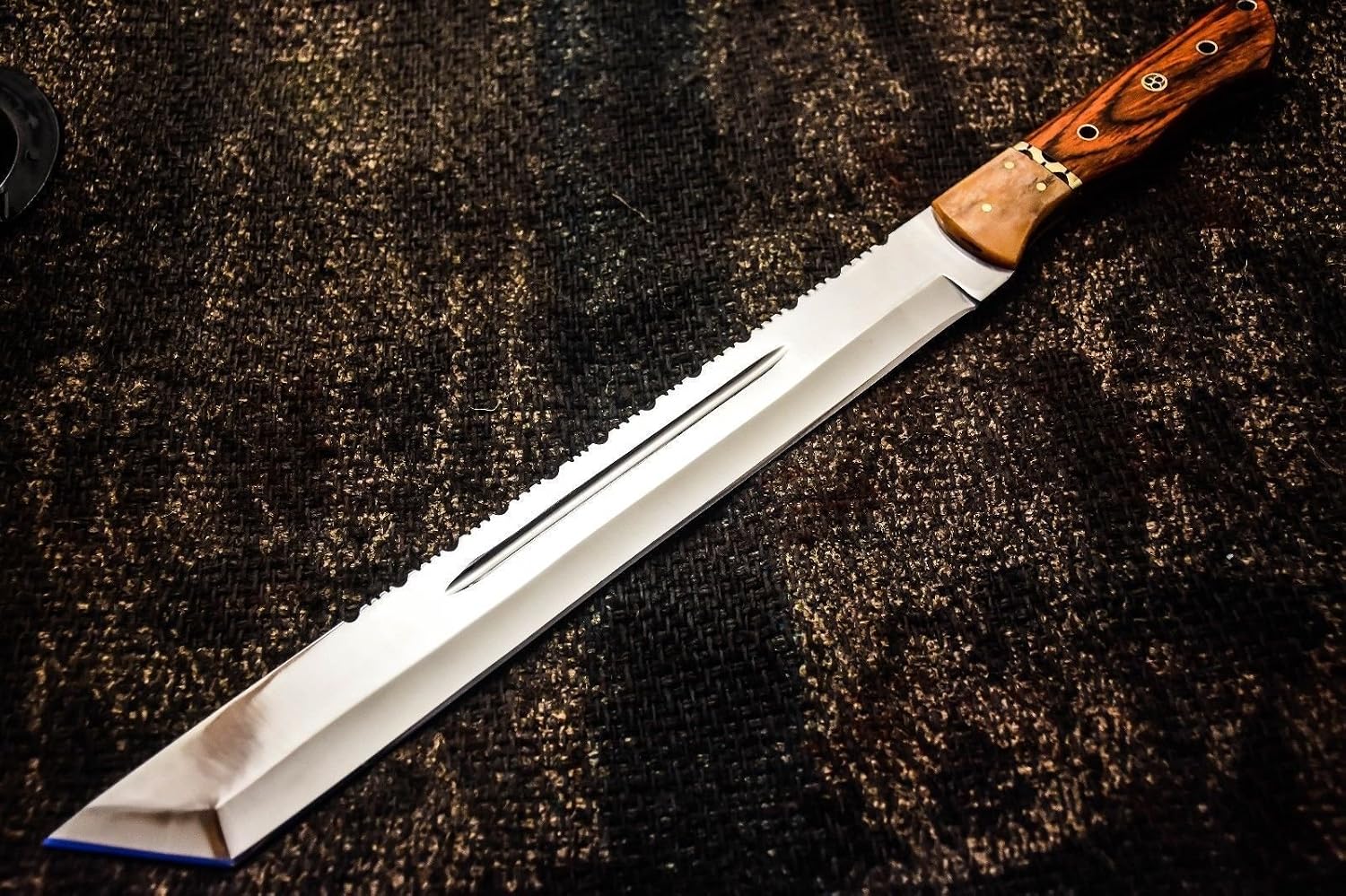 D2 STEEL TANTO KNIFE CUSTOM HAND MADE HUNTING AND CAMPING KNIFE MACHETE BLOOD GROOVED FISHING JAPANESE KNIFE