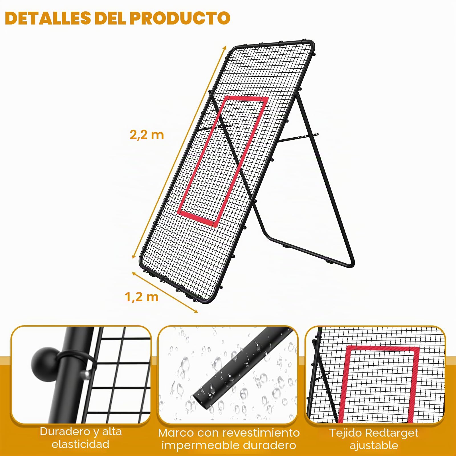 Red de Voleibol Ajustable de 7 x 4 pies, Equipo de Entrenamiento de Voleibol para Lacrosse, béisbol, fútbol, Tenis, reboteador de Voleibol en el Patio Trasero, golpeando Servir pasando práctica de