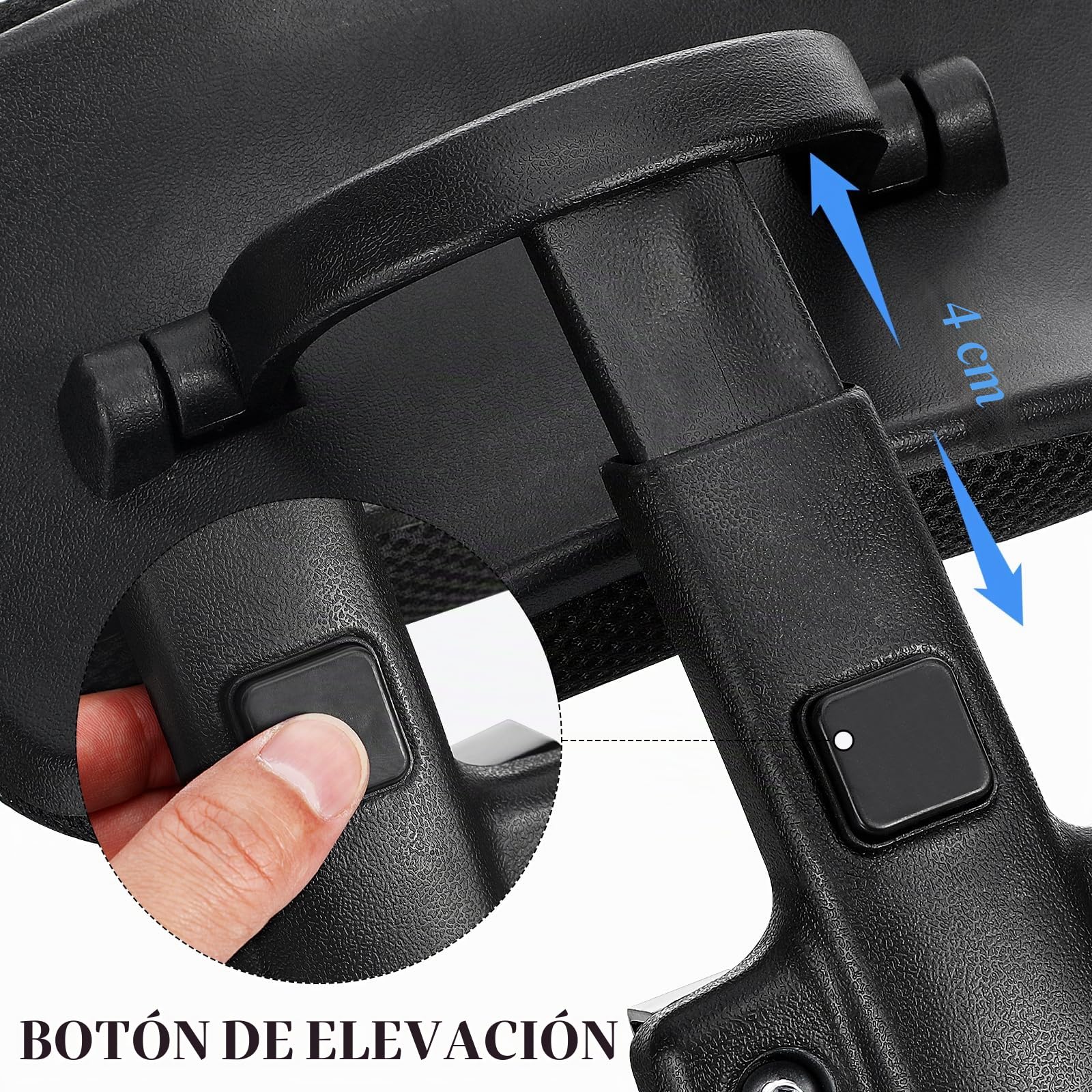Operitacx Reposacabezas Ajustable para Silla De Oficina con Soporte para Cuello Y Almohada Ergonómica Accesorio Desmontable para Silla De Computadora 8.7X8.7X3.9 Pulgadas