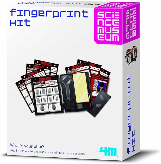 007 Gadget Finger Print Secret Agent Set Suitable for 8 year old Fantastic idea Toy CSI Gift Present Creative Minds Detective Police CSI Set Christmas Birthday Game Science Boys Boy Kids Childrens