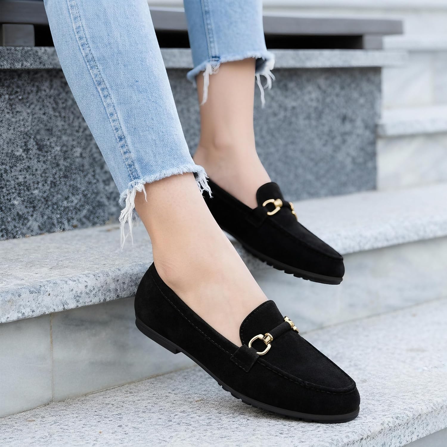 HARENCE Loafers for Women Comfortable Slip On Business Work Flats Shoes Casual Driving Moccasins Penny Loafer - Image 3