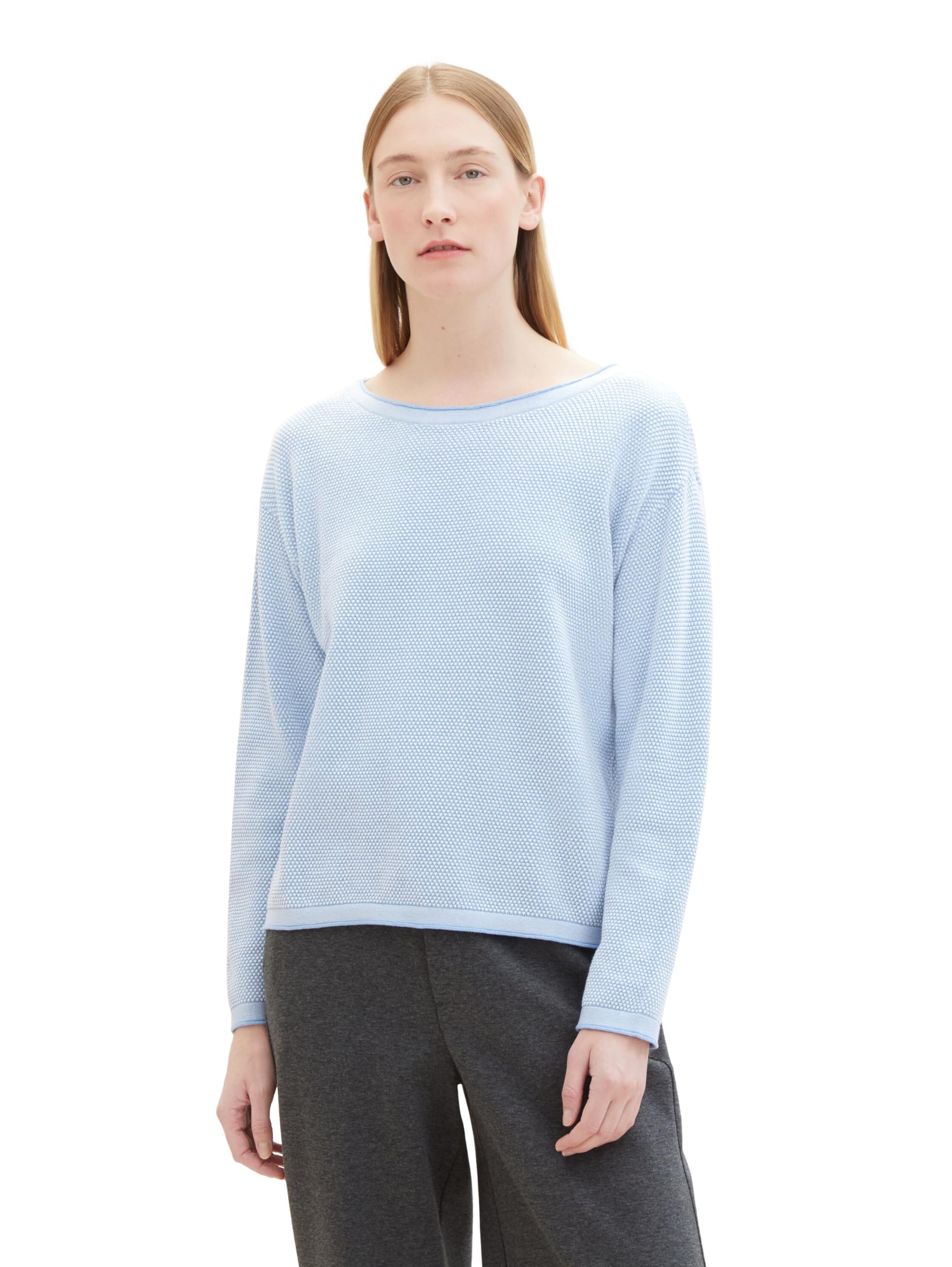 TOM TAILOR Damen Strickpullover aus Bio-Baumwolle