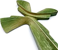 Vista 17 de Cruz colgante de madera tallada a mano para decoración de pared, pared de crucifijo grande hecha a mano, cruz religiosa cristiana (7.87, marrón)