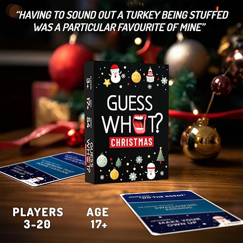 Miniatura 4 de Juego de cartas de Navidad Adivina lo que - Juego de fiesta de vacaciones para adultos, idea de regalo secreto de Papá Noel, relleno de calcetines