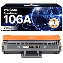 VIPGOOD 106A W1106A Toner con Chip Compatibile per HP 106A W1106A Cartuccia Toner per Laser MFP 137fnw 137fwg 135a 135r 135w 135wg 107w 107a 107r (Nero, 1-Pack)