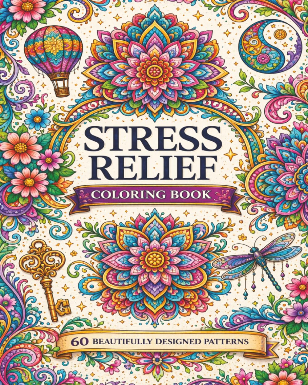 Stress Relief Coloring Book: Relax, Unwind, and Let Your Mind Drift