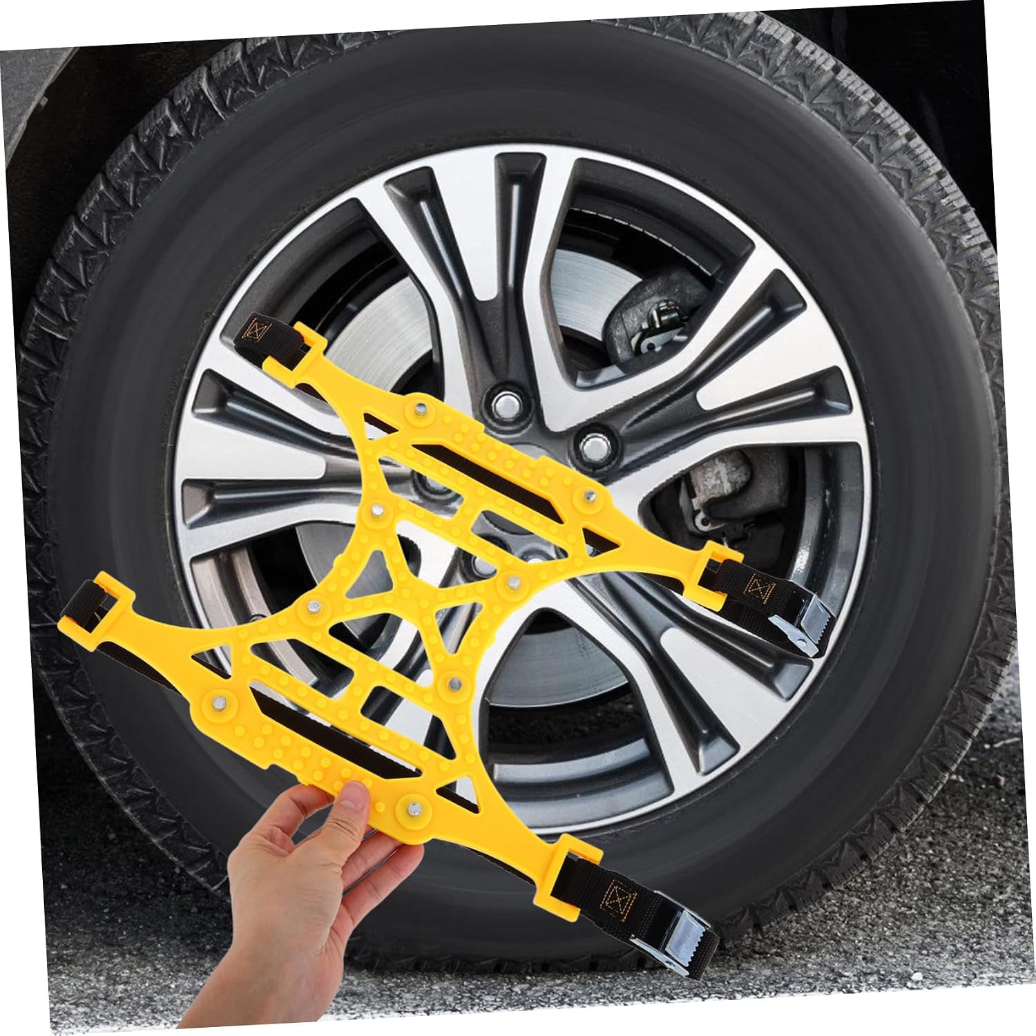 MAGICLULU Car Tire Snow Chains -skid Chain for Driving Compatible Multiple Car Models for Conditions