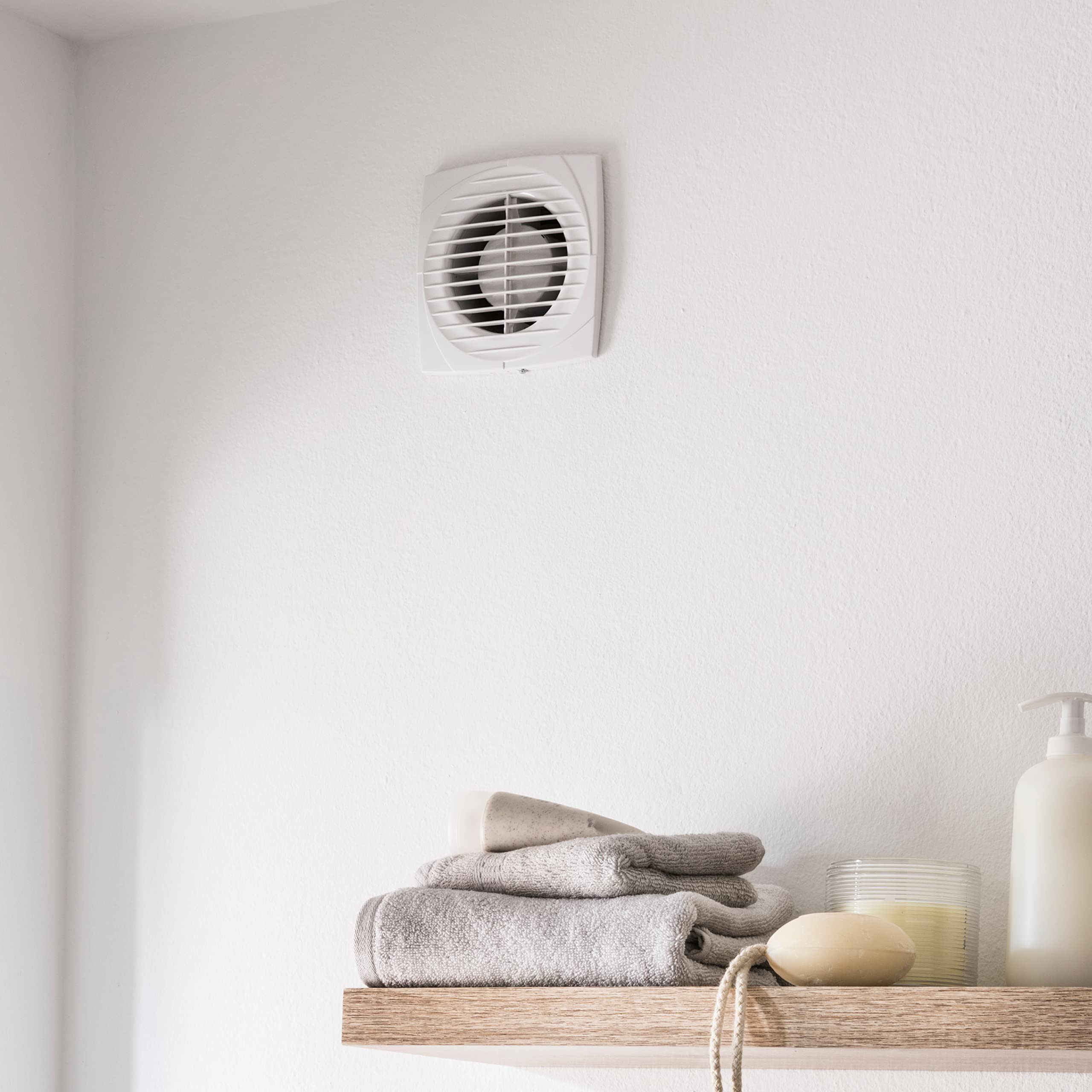 Ventilatore da bagno bianco 100 mm molto silenzioso potente WZ con sensore di movimento