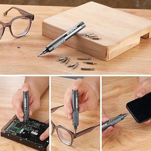 Miniatura 9 de WORKPRO Juego de destornilladores multifunción 24 en 1, mini destornilladores magnéticos con puntas manuales, destornilladores pequeños de acero S2