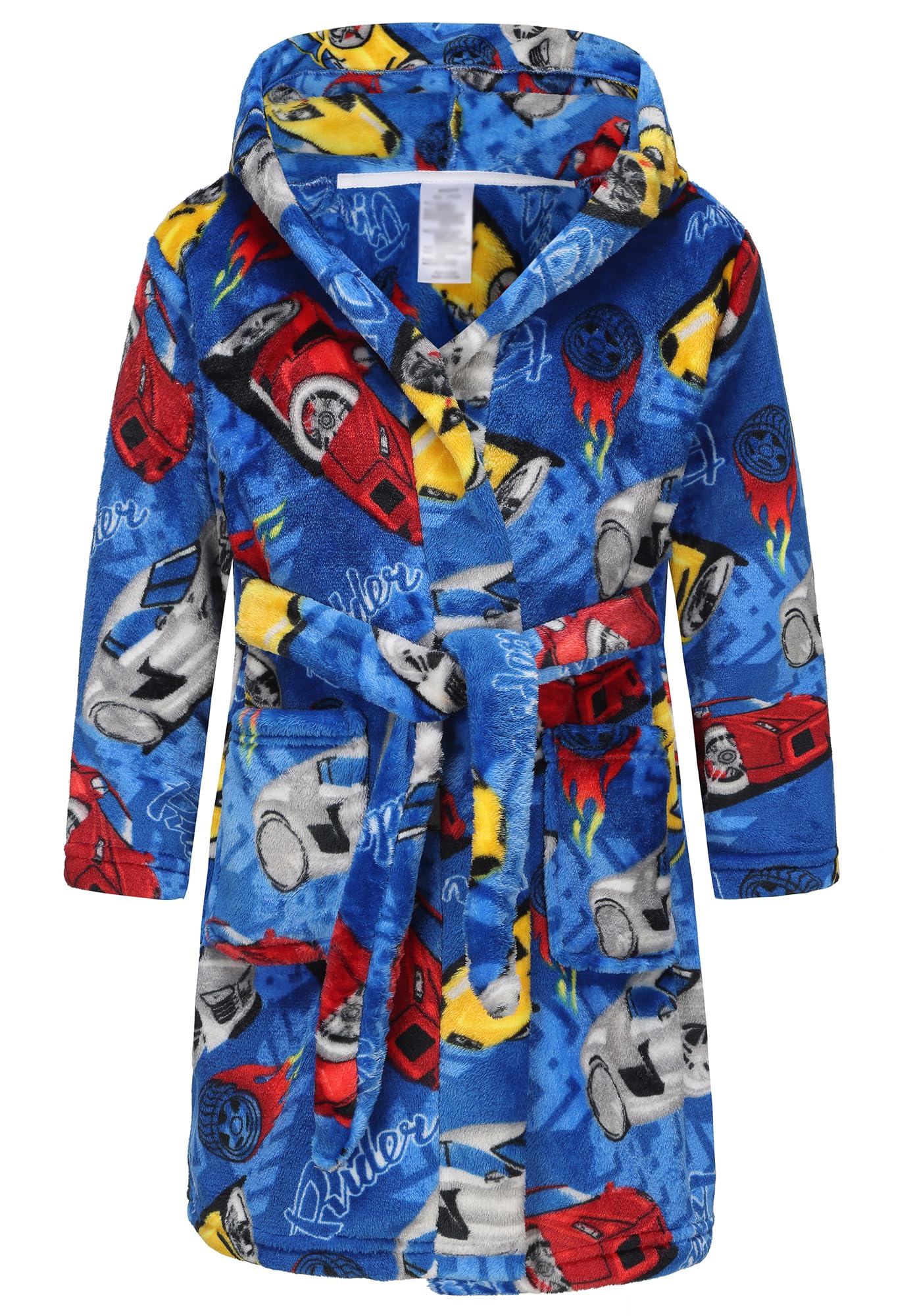 BTPEIHTD Kids Hooded Bathrobe Girls Soft Plush Hooded Flannel Pajamas Sleepwear Boys Spa Robe