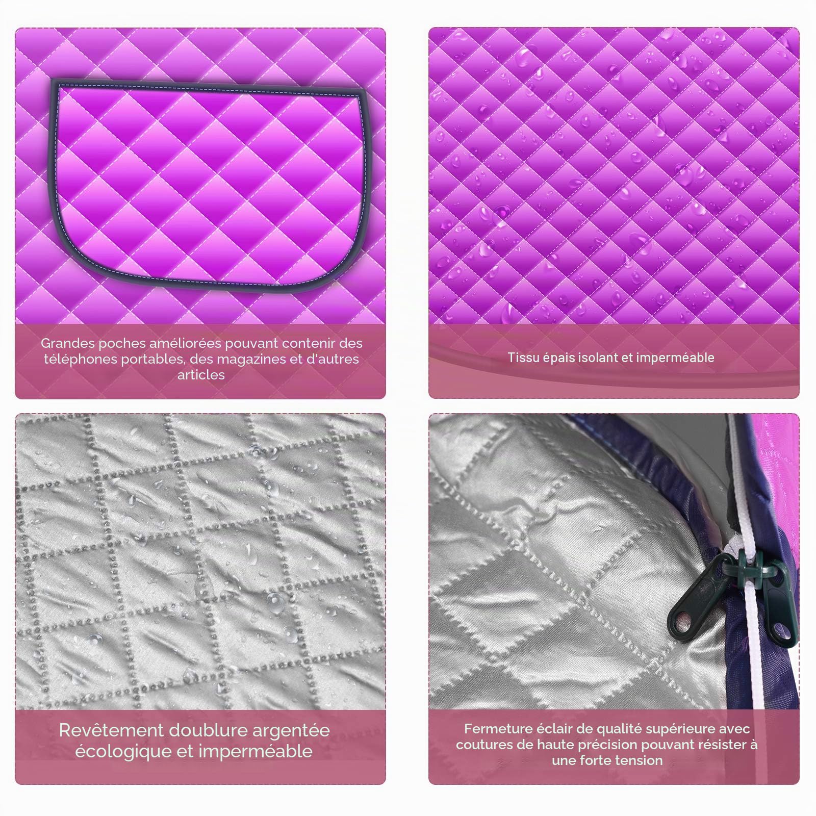 Sauna à Vapeur et Cabine, Tente de Sauna Portable Pliable avec Le Contrôleur de Température pour Bain de Sauna Détoxification Perspiration Thérapie Perdre du Poids