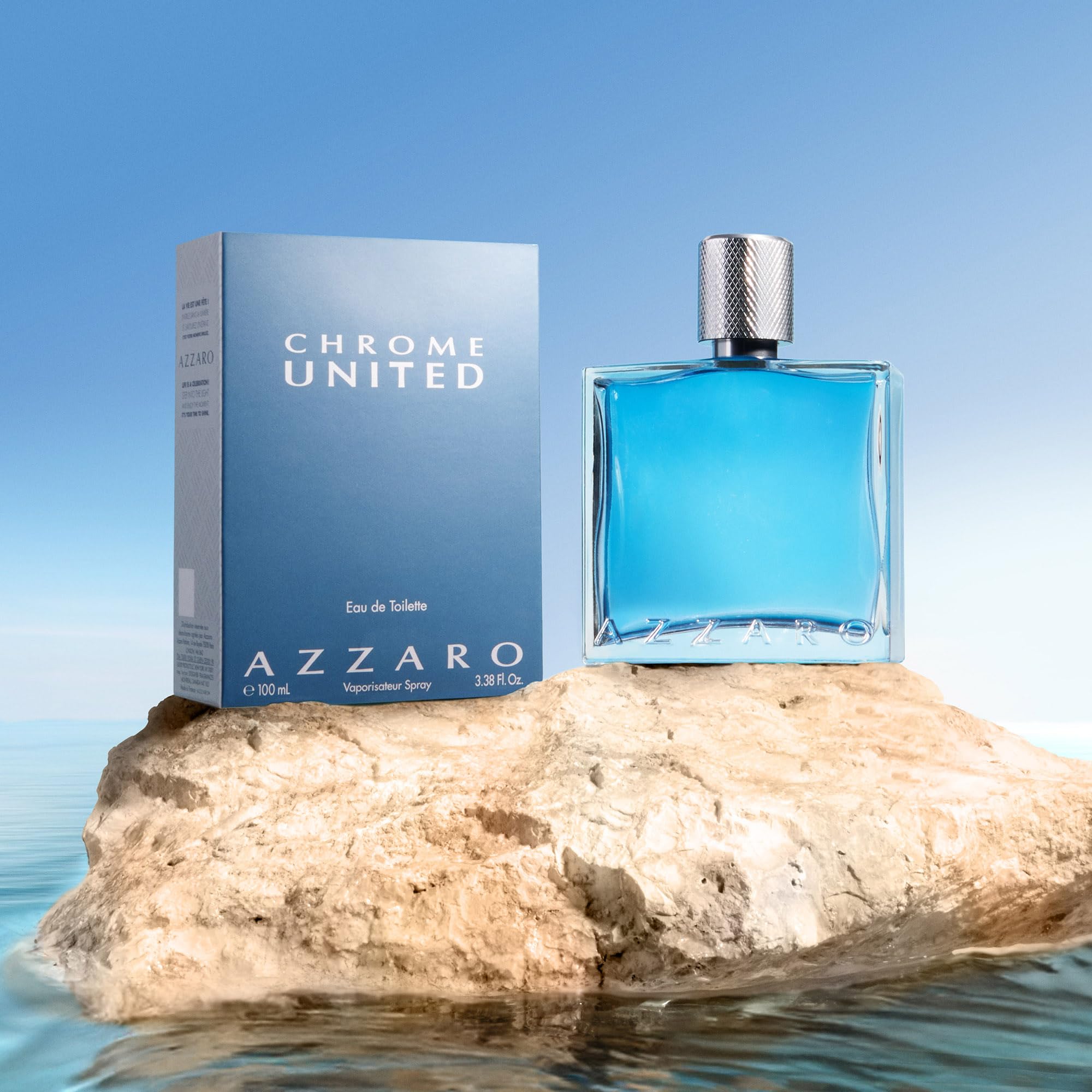Azzaro Chrome United Eau de Toilette, Parfüm für Herren, Würzig-frischer Duft, 100 ml