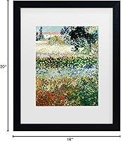 Vista 5 de Vincent Van Gogh "Jardín en flor" - Arte enmarcado mate