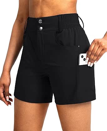 Womens 9 Long Swim Board Shorts With Pockets High Waisted