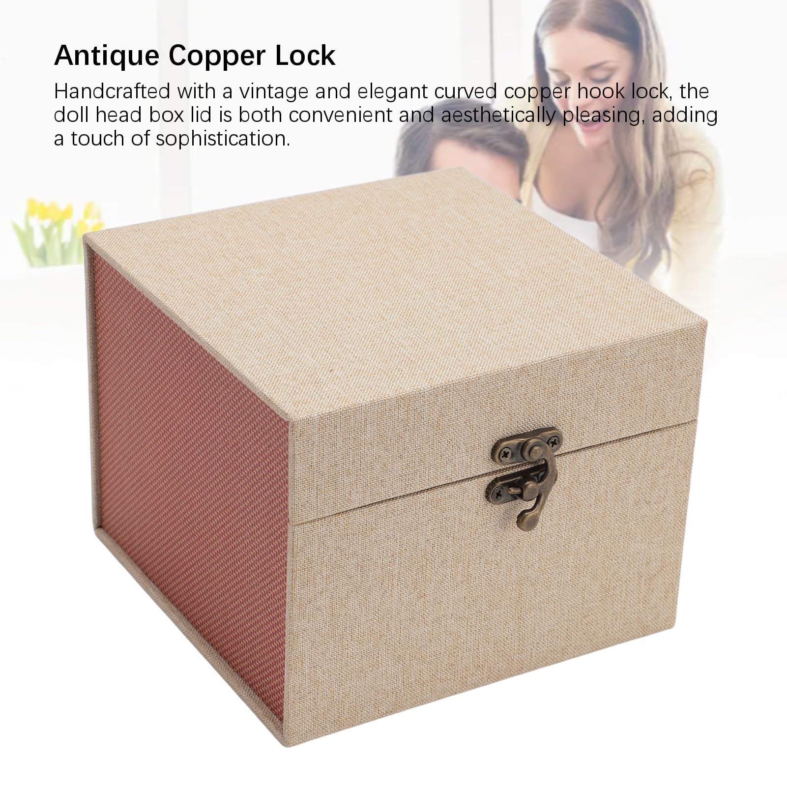 英国農村風景＆花木～本格トールペイント　希少/一点もの　収納ＢＯＸ　美品 Amazon.co.jp: 一般的な人形ヘッド収納ケース、リネン生地保護キャリー