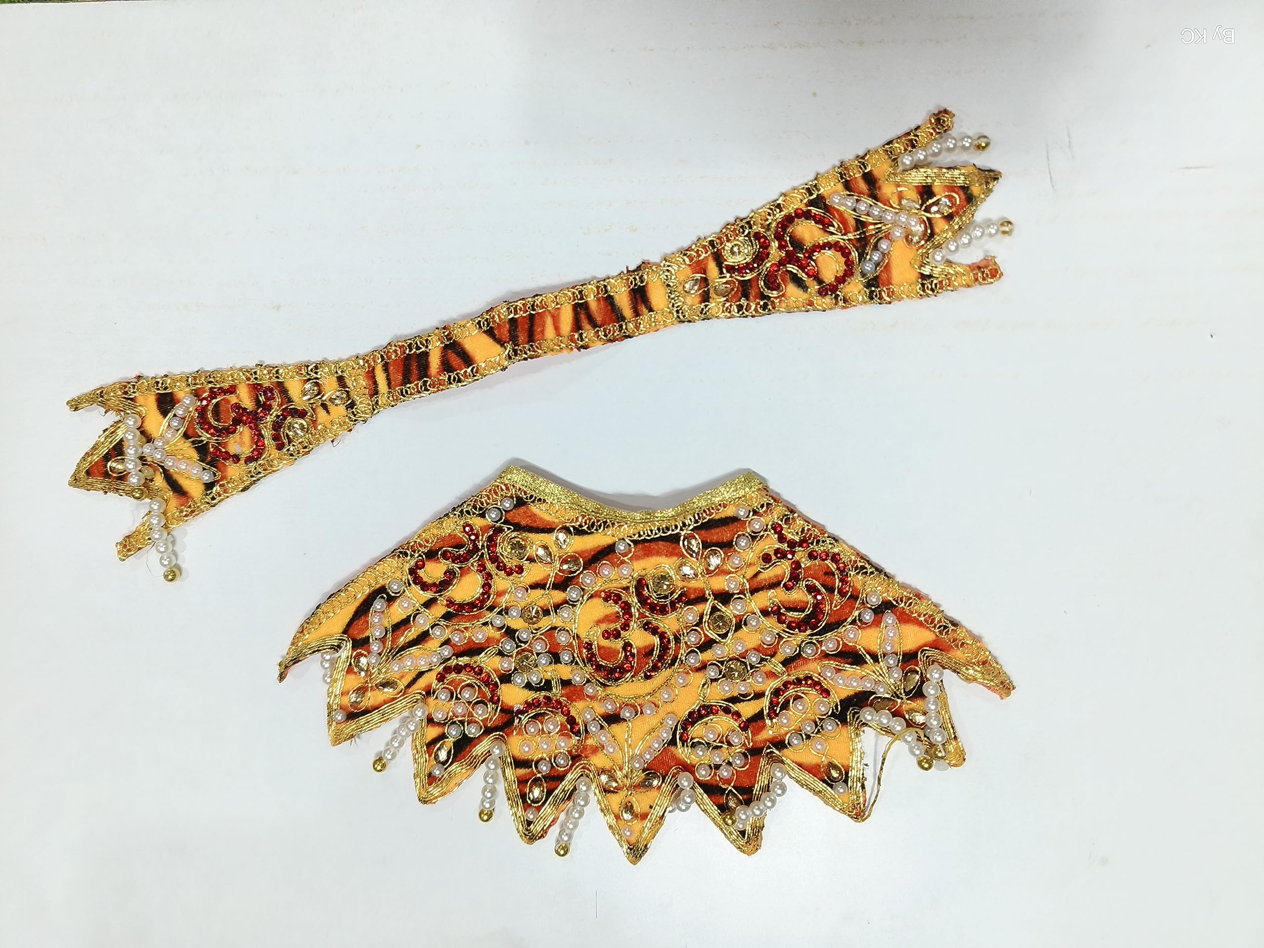 GenericKriansh Creations Shiv Shankar Vastra/ Poshak/ Dress for Standing Idol, Made of Silk Velvet Cloth. Shiv ji Bholenath Mahadev Vastra/Dress {Pack of 1} (5inch)