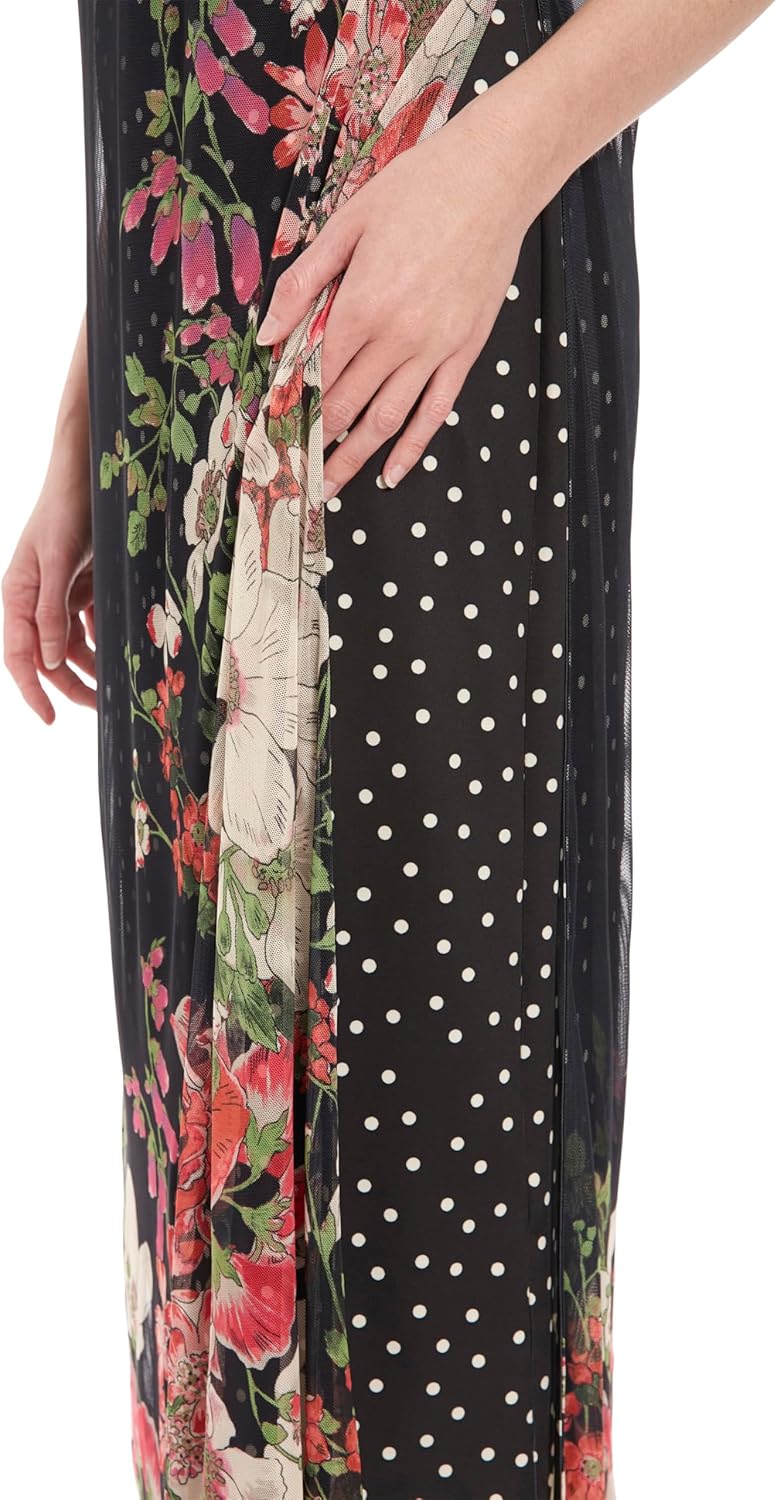 London Times Floral Sleeveless Midi Going Wedding Guest Cocktail Dresses for Women - Image 5
