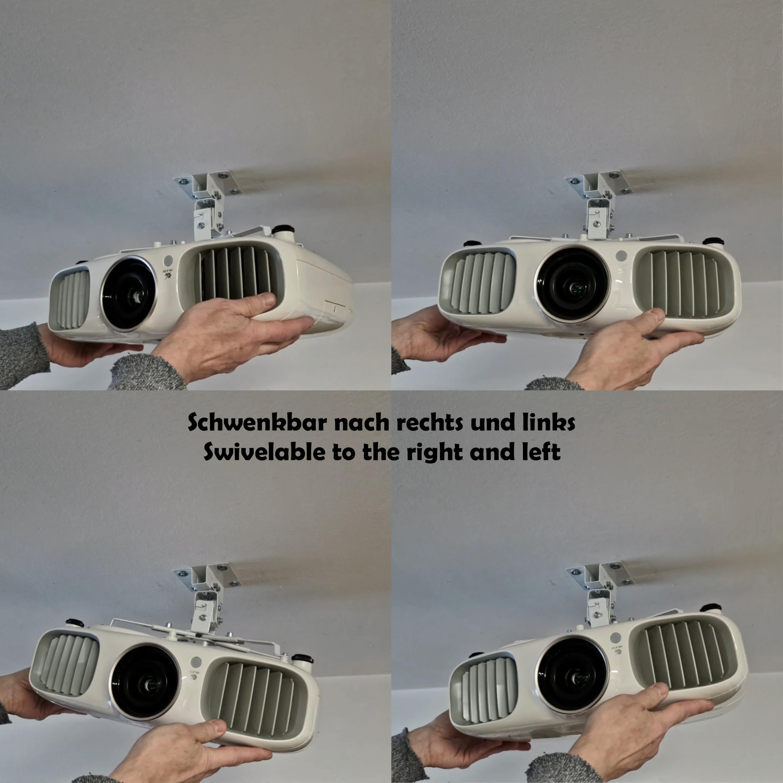 ELIX Beamer Deckenhalterung für Epson EH-TW7000 EH-TW7100 Projektorhalter für Deckenmontage, präzise vorbereitet für Heimkino-Anwendungen