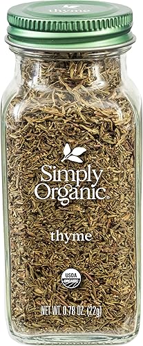 Simply Organic Whole Thyme Leaf, 0.78 Ounce Jar, Woodsy, Herbaceous, Plesantly A