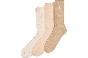 Polo Ralph Lauren Mens Ribbed Casual Crew Socks: Enhancing Comfort and Durability
