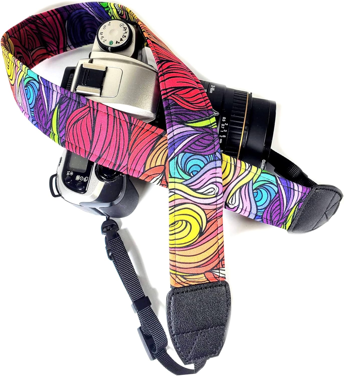 Rainbow Waves Camera Strap, Colorful Camera Strap Universal DSLR Neck & Shoulder Strap, Photography Accessory, Gift for Men & Women