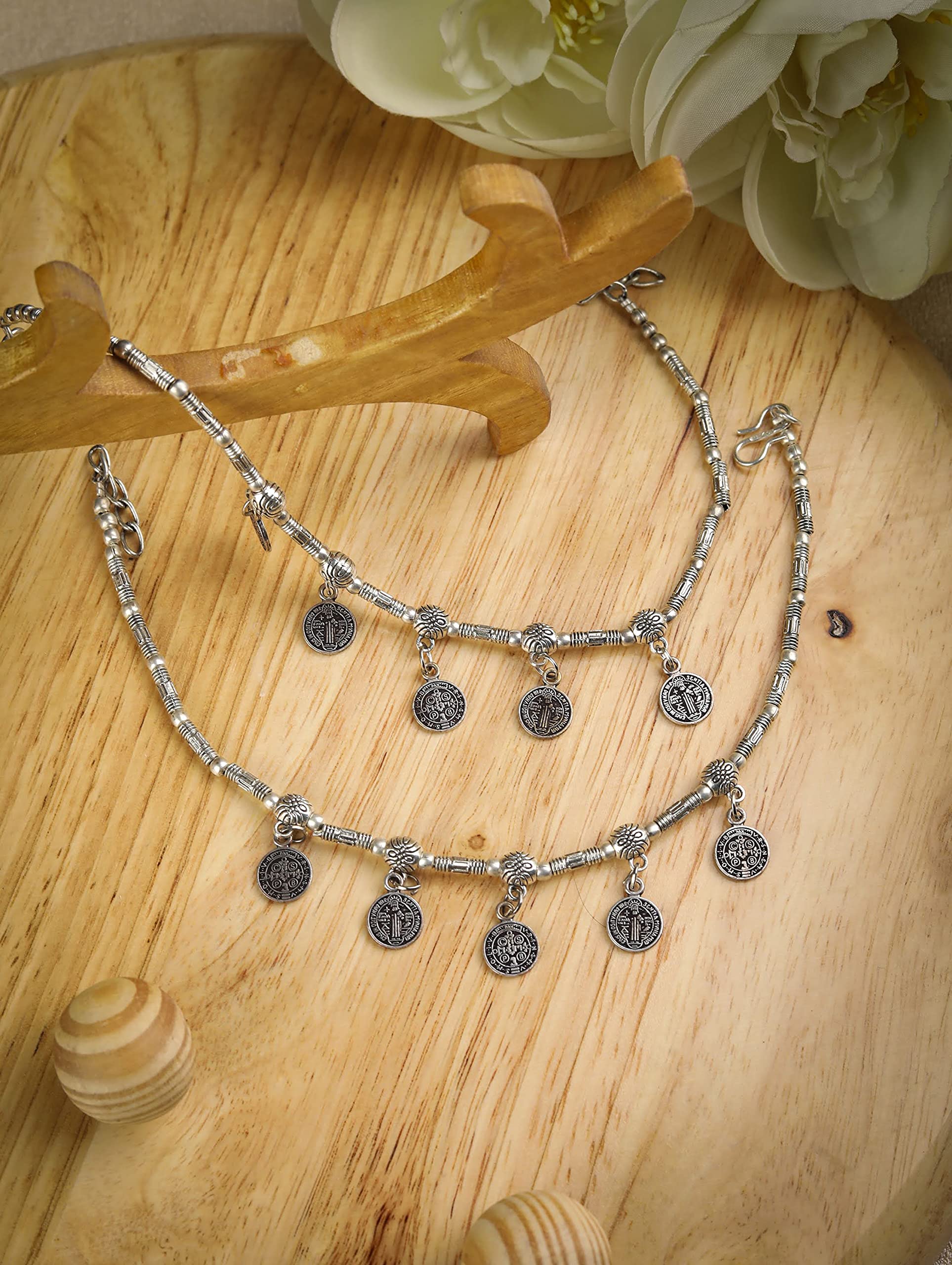 Priyaasi German Oxidized Anklets for women - Image 2 thumbnail