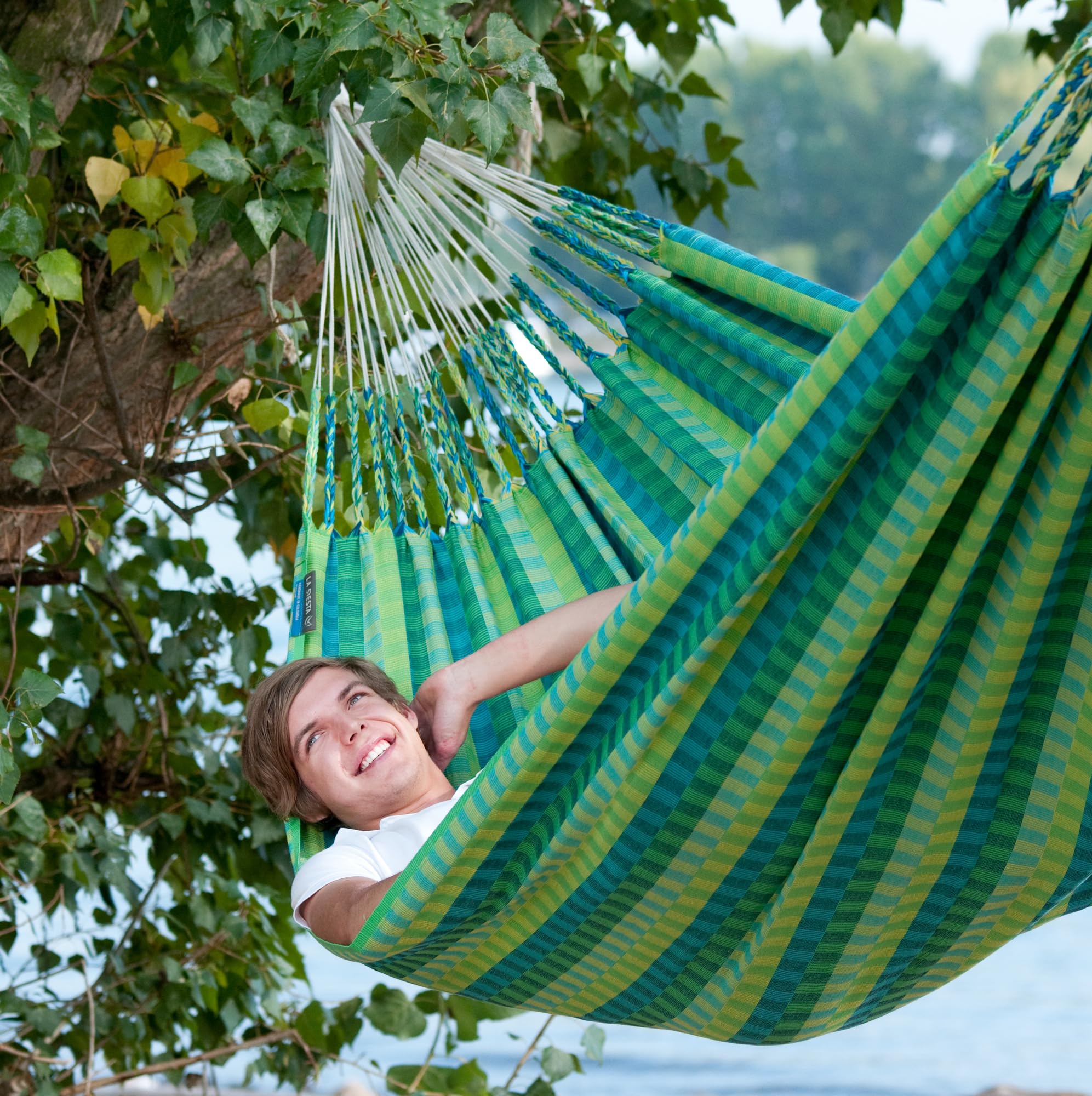 ラシエスタ　ダブルサイズ　ハンモック Amazon.co.jp: LA SIESTA(ラシエスタ) バー付きハンモック