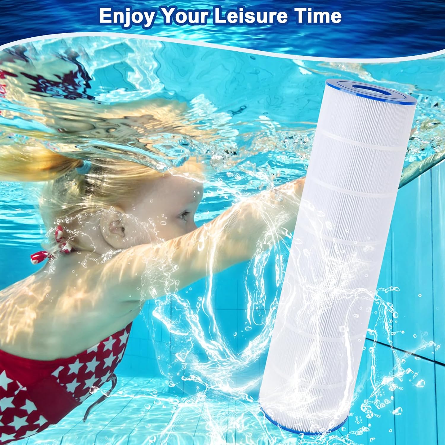 CL580 Pool Filter Compatible with Jandy CV580 & CL580, C-7482, PJAN-145, A0104100, R0357900, Filbur FC-0820, FC-6415, 580 sq.ft. 145 sqft Filter Cartridge 4 Pack