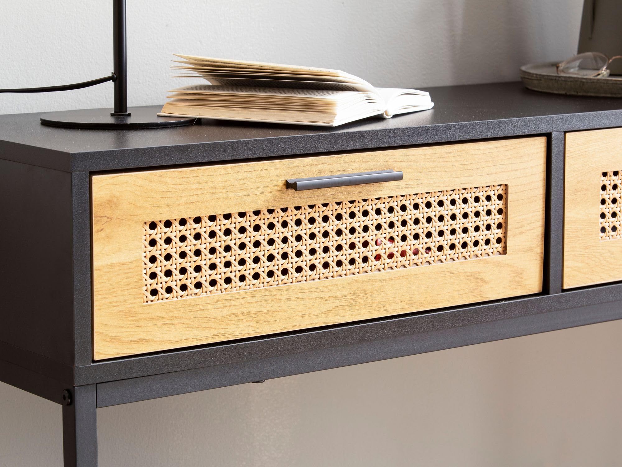 Smalle haltafel met lades en plank