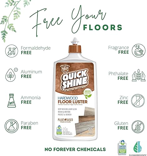 Miniatura 2 de Quick Shine Paquete de 2 combinaciones inteligentes incluye 1 limpiador de suelos de madera dura y 1 pulido de suelos de madera dura con carnauba a