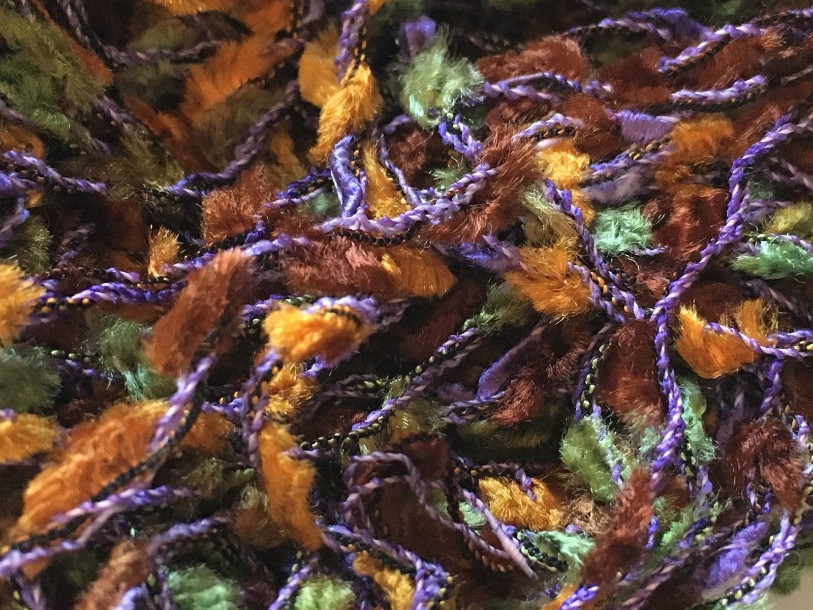 Dark Horse YarnsFlag #401 Apricot Grove (Amber Brown Green Lilac) Mini Flag 20 Gram