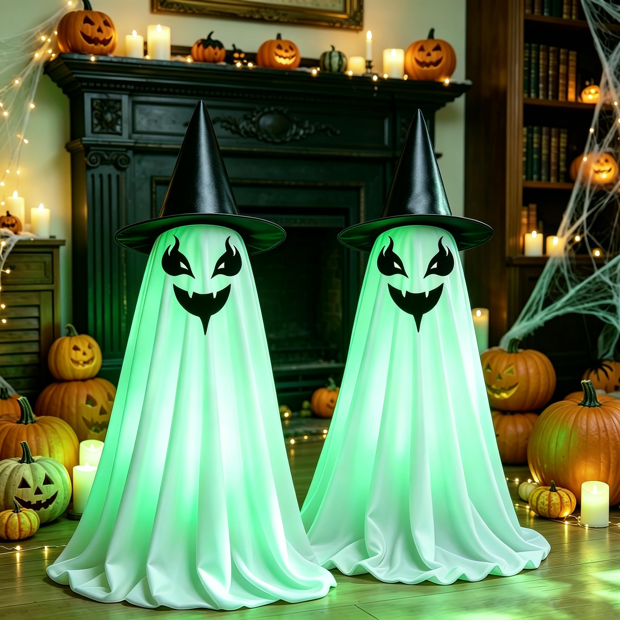 Halloween Decorations Outdoor, 2 Stück Riesige Stehende Geister (A 1.2M)