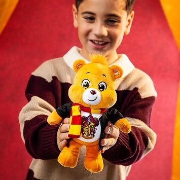 Harry Potter x Care Bears - 8 Inch Plush - Soft, Huggable Plushie, Stuffed Animal for Girls and Boys, Ages 4+, Gryffindor House Tenderheart Bear