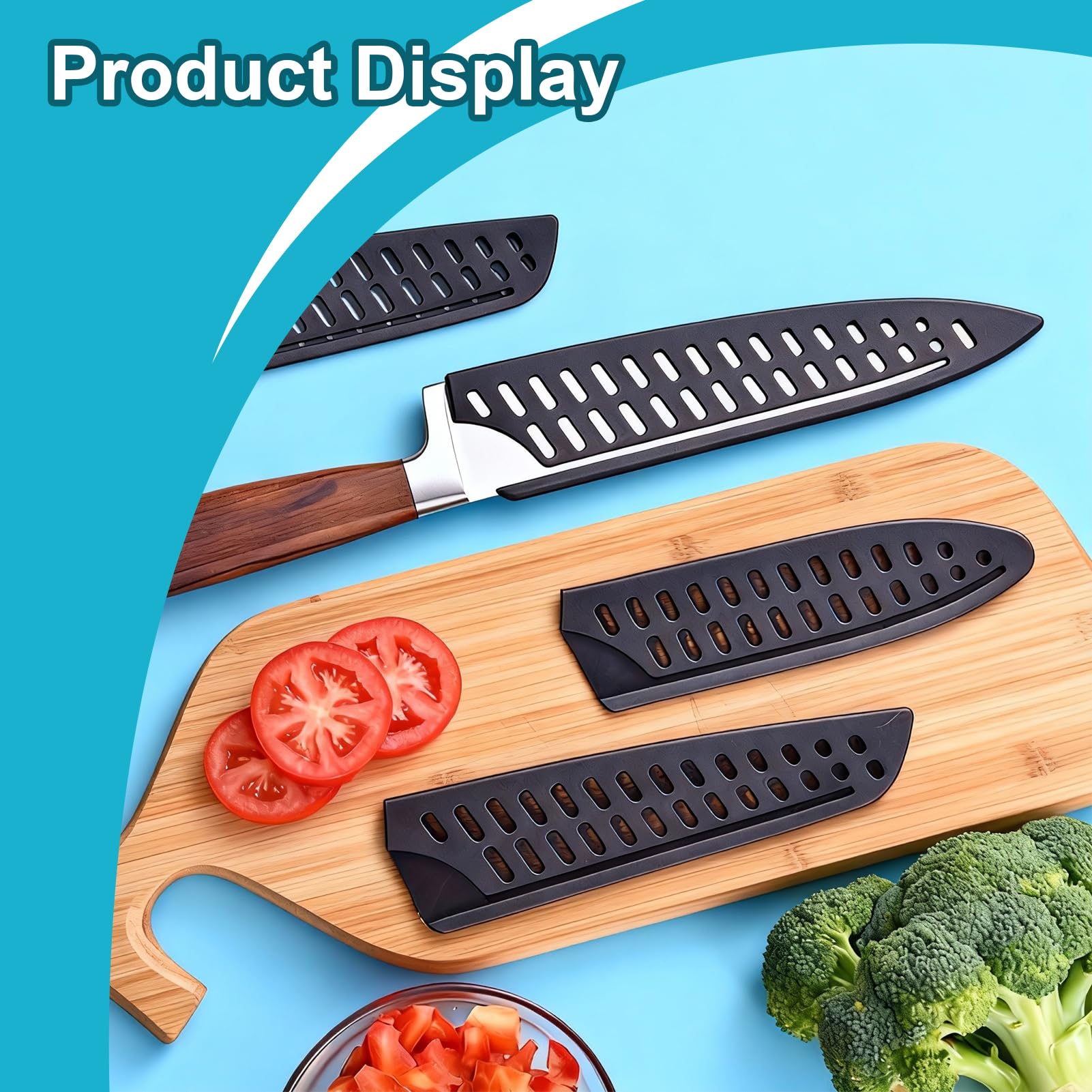8 Piezas Funda Cuchillos, Protectora de Cuchillo, Universal Protector de Cuchilla, Varios Modelos Protectora de Cuchillo, Diseño Ahuecado, Adecuado para Varias Herramientas de Corte