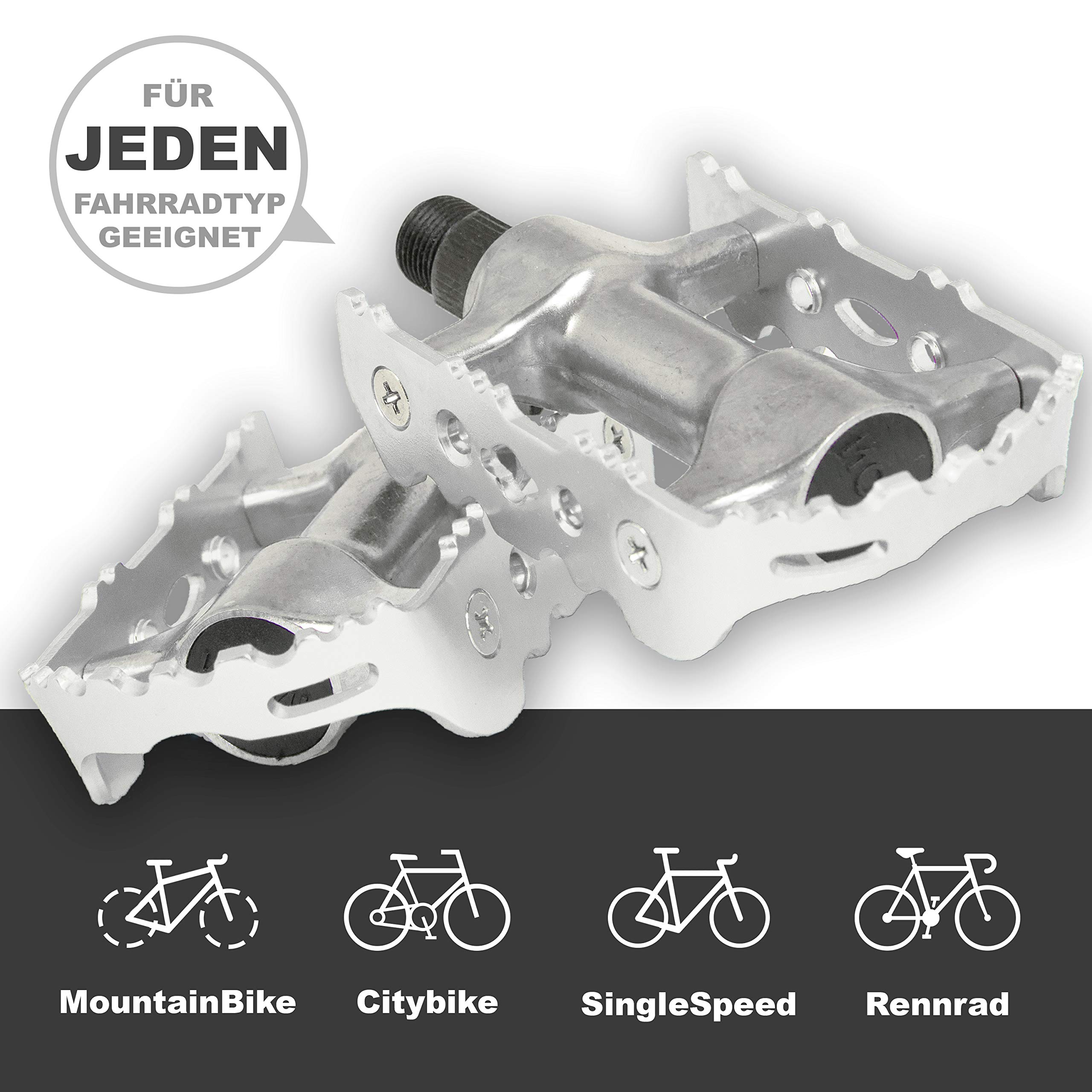 Union SP 823 Aluminium Fietspedalen - Anti Slip Pedalen - Grijs / Zwart