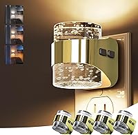 Vista 23 de L LOHAS LED Luz nocturna, paquete de 2 luces nocturnas de burbujas de 3000 K enchufables a la pared, luces nocturnas acrílicas con sensor de luz