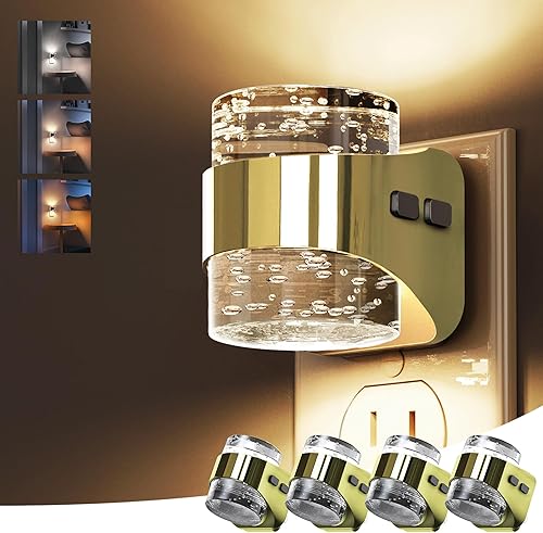 Miniatura 24 de L LOHAS LED Luz nocturna, luces nocturnas de burbujas enchufables a la pared, 3000 K/4000 k/5000 K, luz nocturna de temperatura de color ajustable,